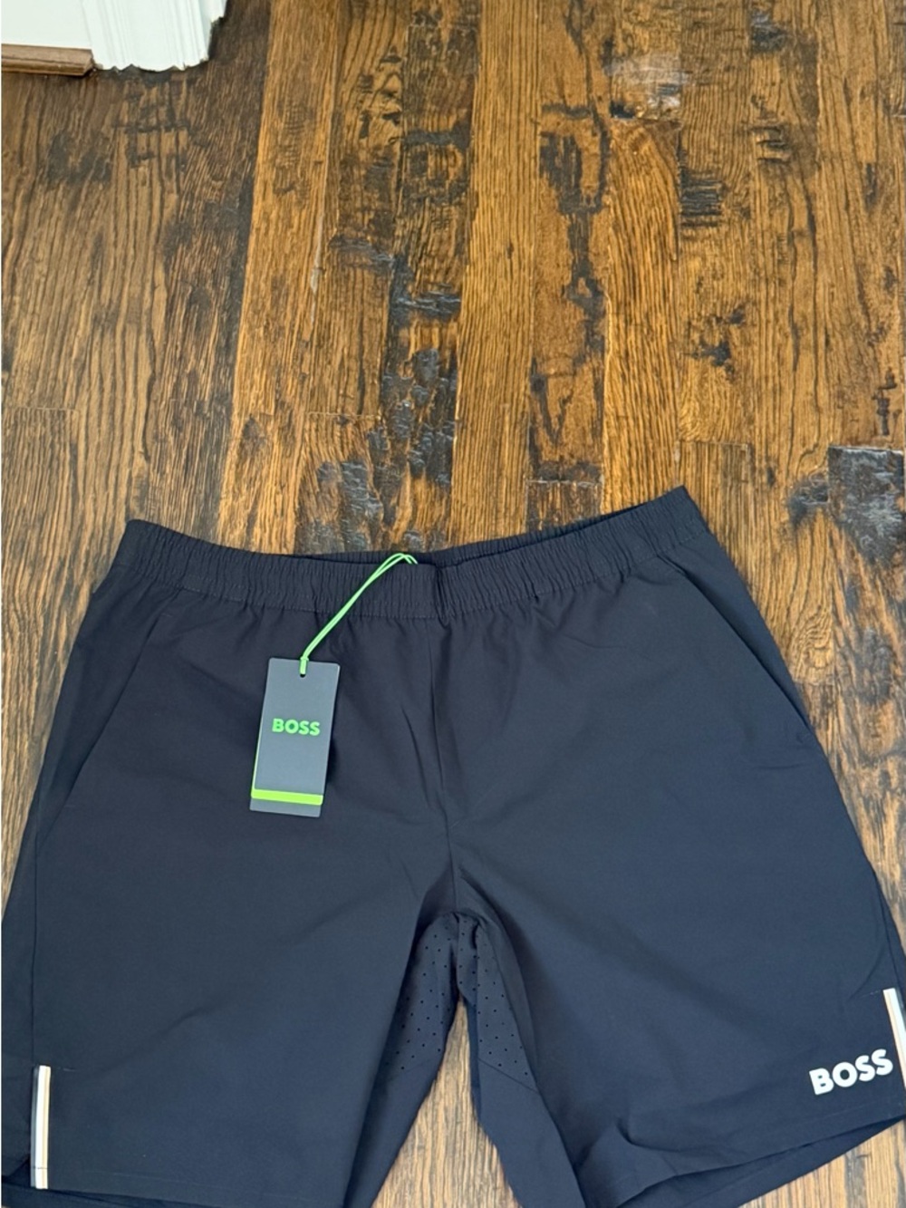 BOSS Men's Black Performance Drawstring Shorts